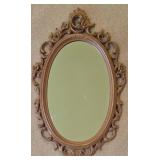 LL-ST - Vintage Wall Mirrors Frameless & Ornate Frame Pair 14x22 16x26