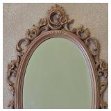 LL-ST - Vintage Wall Mirrors Frameless & Ornate Frame Pair 14x22 16x26