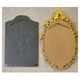 LL-ST - Vintage Wall Mirrors Frameless & Ornate Frame Pair 14x22 16x26