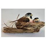 LL-ST - Bird Feeder Set - Copper Roof Birdhouse, Birch Feeder, Bird Ornaments & Nest (Lot of 5)