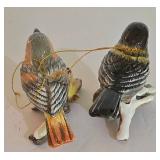 LL-ST - Bird Feeder Set - Copper Roof Birdhouse, Birch Feeder, Bird Ornaments & Nest (Lot of 5)