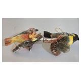 LL-ST - Bird Feeder Set - Copper Roof Birdhouse, Birch Feeder, Bird Ornaments & Nest (Lot of 5)