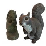 LL-ST - Squirrel Figurines Brass & Artline Resin Mixed Lot