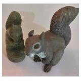 LL-ST - Squirrel Figurines Brass & Artline Resin Mixed Lot