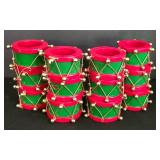 LL-ST - Christmas Napkin Rings Mixed Lot - Drum, Poinsettia, Holly & Porcelain Angels