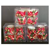LL-ST - Christmas Napkin Rings Mixed Lot - Drum, Poinsettia, Holly & Porcelain Angels