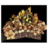 LL-ST - Autumn Decor Harvest Table Runner, Cornucopia & Leaf Clips Mixed Lot
