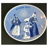 LL-ST - Christmas Plate & Angel Figurine Mixed Lot - Porsgrund Julen 1975