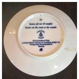 LL-ST - Christmas Plate & Angel Figurine Mixed Lot - Porsgrund Julen 1975
