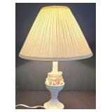 LL-ST - Table Lamps Pair Porcelain & Glass Japan Mark