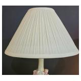 LL-ST - Table Lamps Pair Porcelain & Glass Japan Mark