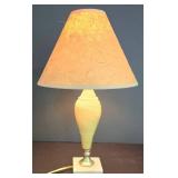 LL-ST - Table Lamps Pair Porcelain & Glass Japan Mark
