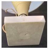 LL-ST - Table Lamps Pair Porcelain & Glass Japan Mark