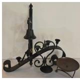 LL-ST - Wall Candle Holders Mixed Lot of 4 Scrollwork Sconces