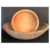 K - Vintage Wooden Bowl Set Tree Spirit Mixed Lot