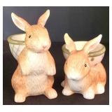K - Easter Decor Mixed Lot the Mane Lion Platter Artline Rabbit Figures & Spreaders