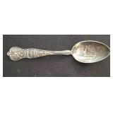 K - Collector Spoons - Vintage Wooden Wall Rack With Assorted Souvenir Spoons