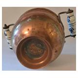 K - Copper & Brass Planters, Pitcher, Basket & Pan Mixed Lot (6 Pieces)