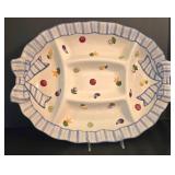 K - Vintage Platter Fitz and Floyd 1994 14 X 18.5 in