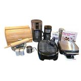 K - Kitchen Appliance Bundle Cuisinart Waffle Maker, Hamilton Beach Coffee Maker & Grill Mixed Lot