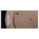 K - Wood Lazy Susan Set With Basket (Lot of 3)