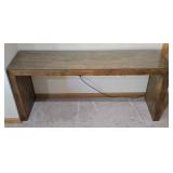 LL-FR - Vintage Console Table With Separate Glass Top