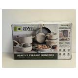 ORIGINAL GREEN PAN JEWEL PRO 11PC CERAMIC COOKWARE SET