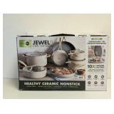 ORIGINAL GREEN PAN JEWEL PRO 11PC CERAMIC COOKWARE SET
