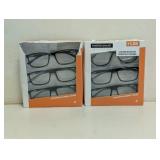 (2) NEW FOSTER GRANT +1.25 READING GLASSES 3PK