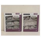 (2) NEW FOSTER GRANT +1.50 READING GLASSES 3PK