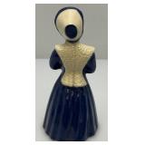 Vintage Collectible  Ceramic Victorian Woman Figurine Bell 5 1/4"