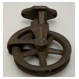 Vintage 5 1/2" Heavy Metal Pulley