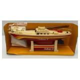 Vintage Battery Operated CHALLENGER II Sail Boat In Original Box (New Old Stock) Box Bad