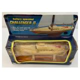 Vintage Battery Operated CHALLENGER II Sail Boat In Original Box (New Old Stock) Box Bad