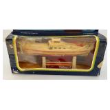 Vintage Battery Operated CHALLENGER II Sail Boat In Original Box (New Old Stock) Box Bad