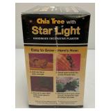 Two Vintage Chia Collectibles Including Chia Tree With Star Light (Factory Sealed And Chia Pet Ram (Open box)