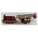 Two Vintage Plastic Fire Trucks Including Nylint 16" And One Battery Operated 20"