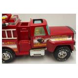 Two Vintage Plastic Fire Trucks Including Nylint 16" And One Battery Operated 20"