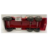 Two Vintage Plastic Fire Trucks Including Nylint 16" And One Battery Operated 20"