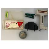 Vintage PLANO Marbled Plastic Tackle Box With Misc. Tackle