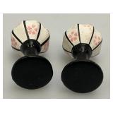 Collectible Miniature Dynasty Hina Dolls Set Tabletop Ceramic Decoration Japanese Display Set 4" x 5"