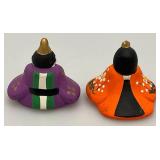 Collectible Miniature Dynasty Hina Dolls Set Tabletop Ceramic Decoration Japanese Display Set 4" x 5"