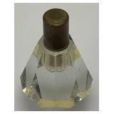 Vintage Bull Horn Ashtray And Crystal Table Lighter