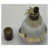 Vintage Bull Horn Ashtray And Crystal Table Lighter
