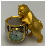 Misc. Vintage Collectible Cat Items Including Trinket Boxes And More