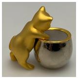 Misc. Vintage Collectible Cat Items Including Trinket Boxes And More