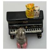 Misc. Vintage Collectible Cat Items Including Trinket Boxes And More