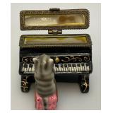 Misc. Vintage Collectible Cat Items Including Trinket Boxes And More