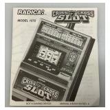 Miniature Criss 7 Cross Slot Machine Battery Operated 6" x 7 1/2" x 12 1/2" (Untested) In Original Box (Box Beat Up A Little)