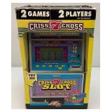 Miniature Criss 7 Cross Slot Machine Battery Operated 6" x 7 1/2" x 12 1/2" (Untested) In Original Box (Box Beat Up A Little)